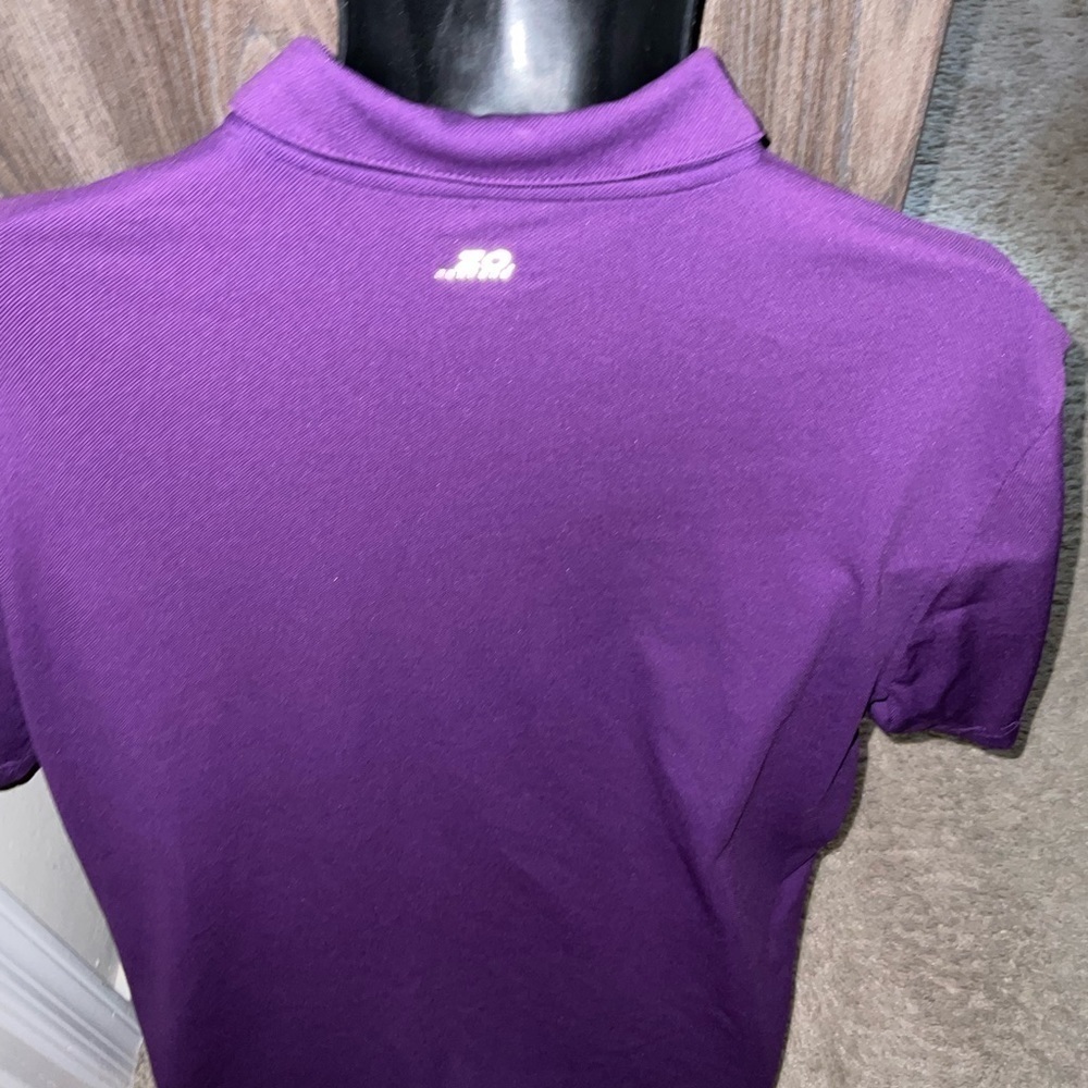 Men’s used size L large purple golf polo shirt IZOD cool tx - Picture 3 of 3